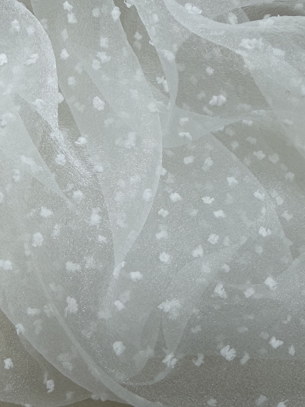 Tufted-Dot Organza fabric view 1