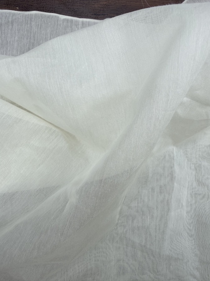 10 Momme Silk-Cotton Organza fabric sample