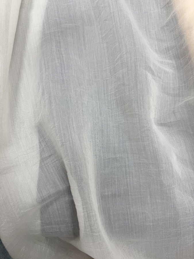 Linen-Look Crinkle Voile fabric sample