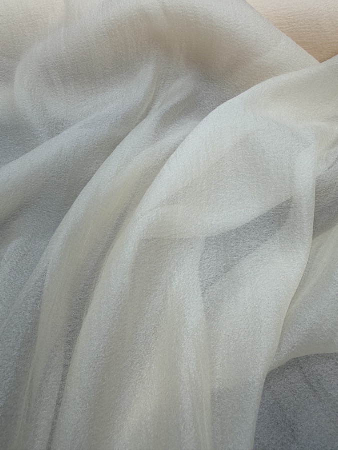 Soft Semi-Lustrous Crepon fabric sample