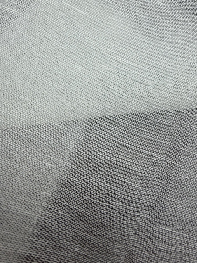 14 Momme Silk-Linen Grid Organza fabric sample