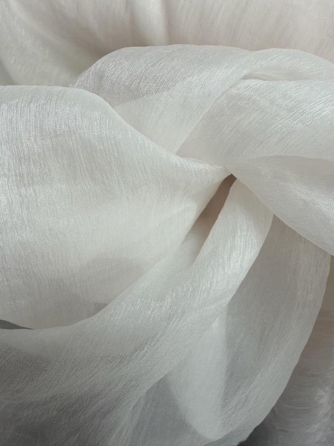 Lightweight Pearl-Sheen Nylon Crepe fabric sample