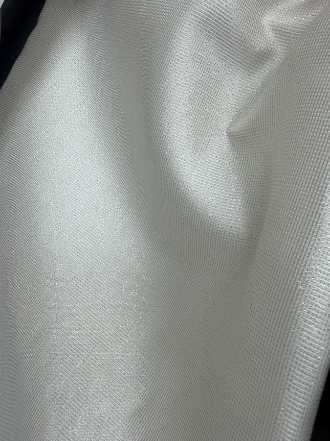 Metallic-Yarn Grid-Weave Fabric fabric sample