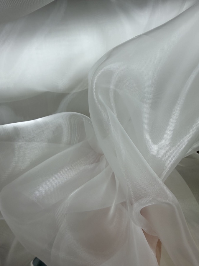 Ultra-Fine Lustrous Organza fabric sample