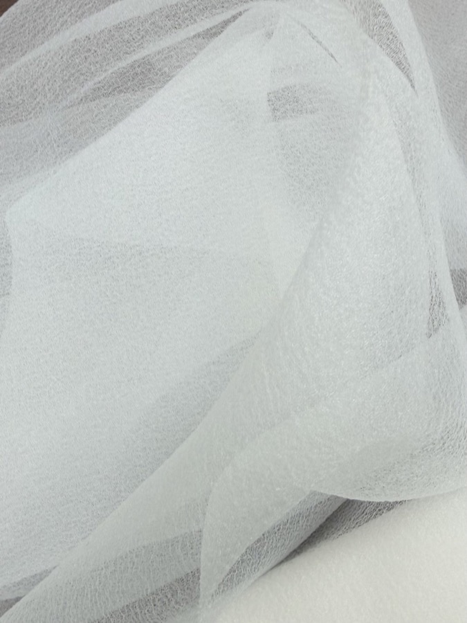 Soft Ripple-Textured Organza fabric sample