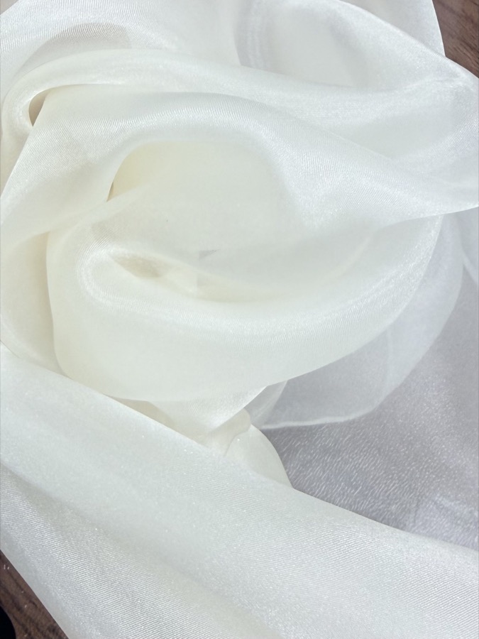 Fine-Weave Soft-Lustre Organza fabric sample